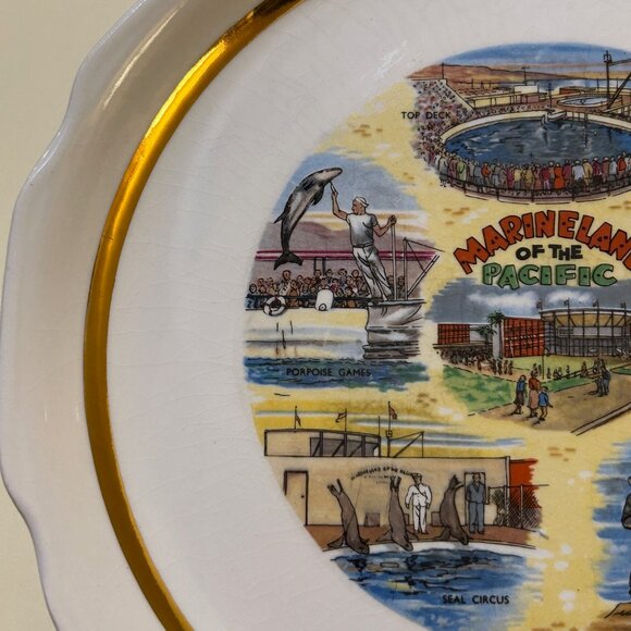 Marineland of the Pacific Large Ceramic Decorative Collectible Souvenir Plate - Picture 5 of 7